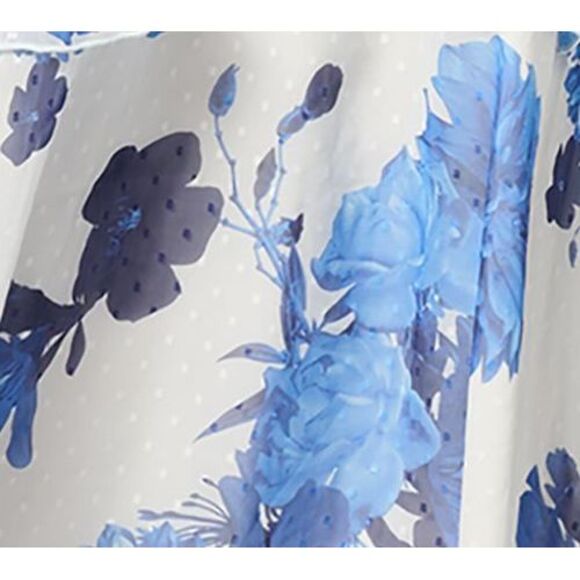 Destination 365 Women's Petite Dress PXL Floral Clip Dot Chiffon White A643233 - Picture 3 of 4